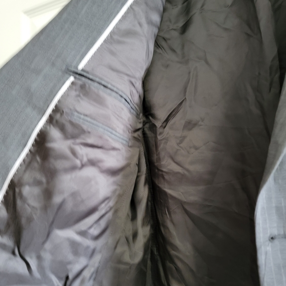 *NWT* Theory Waldorf  Charcoal Stripe Two Button Coat Blazer Jacket, 44 Regular - Picture 8 of 10